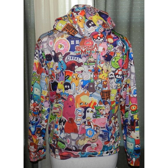 Unbranded size XL stretch blend cartoon sweatshirt hooded unisex long sleeved - Picture 2 of 5